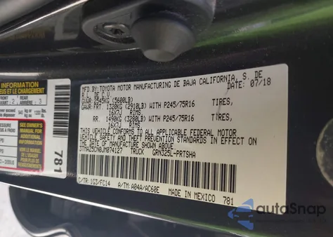 2018 Toyota Tacoma Sr5 V6 from USA, damaged, VIN 3TMAZ5CN0JM074127